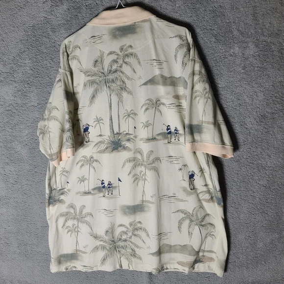 Big Dogs Golfer Print Polo Shirt - Cream - Picture 8 of 8